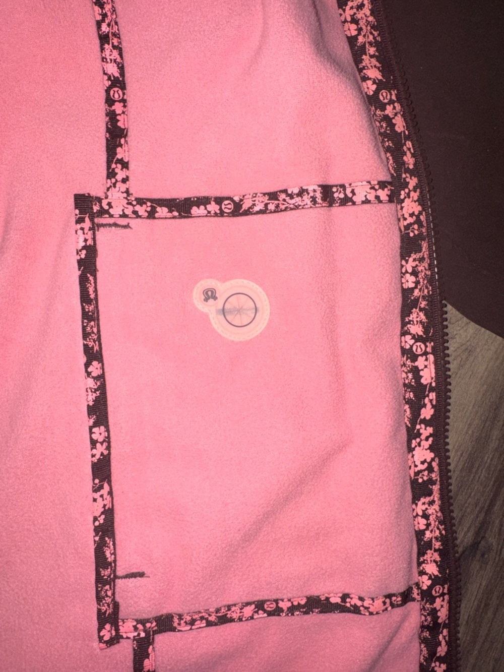 Lululemon Fleece Lined Hooded Jacket Long Brown Pink Lining Size 6 NWOT - Picture 6 of 16